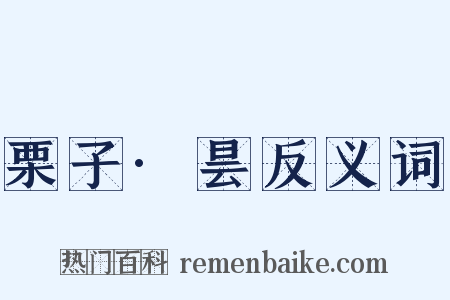 栗子·昙反义词是什么意思的图片